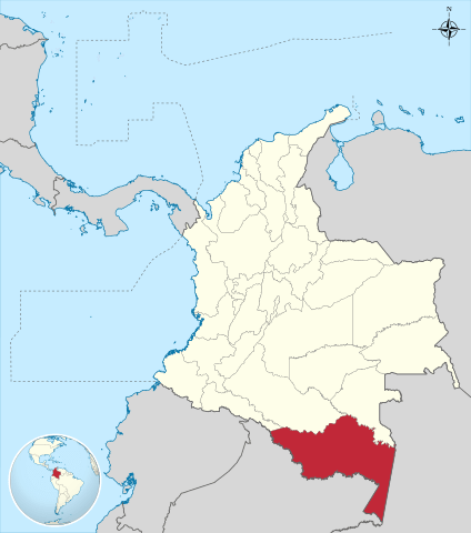 Ubicación del Departamento de Amazonas en Colombia