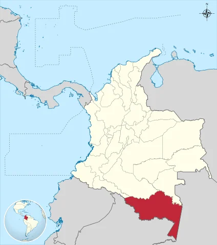 Ubicaci&oacute;n del Departamento de Amazonas en Colombia
