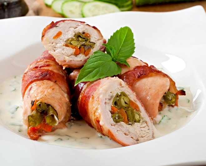 receta con pollo para navidad Recetas que incluyen pollo para navidad, receta Rollo de Pollo Navideño