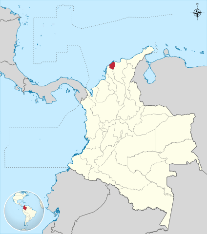 Ubicación del Departamento de Atlántico en Colombia
