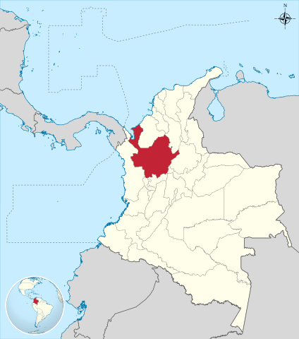 Ubicación del Departamento de Antioquia en Colombia