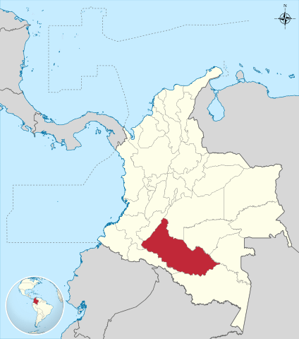 Ubcacion del Departamento de Caqueta en Colombia Ubicación del Departamento de Caquetá en Colombia