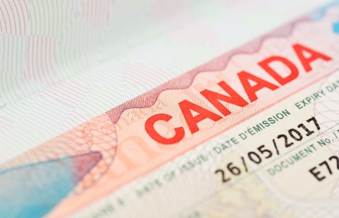 ejemplo visa para ingresar a Canadá