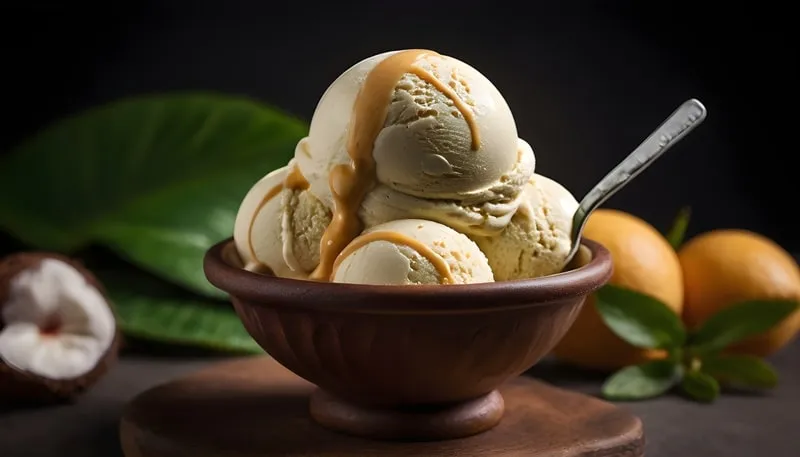 Delicisos helado de copoazu Postres tradicionales de la gastronomía amazónica